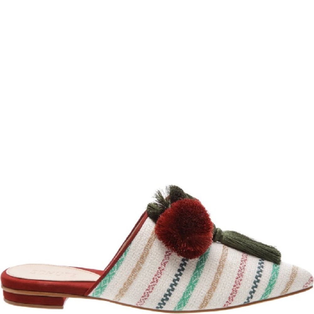 🆕{SCHUTZ } Gaely Pom Pom-Tassel Mules - Picture 4 of 13